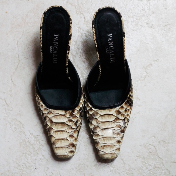 Pancaldi Shoes - ✨FINAL OFFER ✨ PANCALDI Python Square Toe Mules
